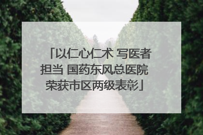 以仁心仁术 写医者担当 国药东风总医院荣获市区两级表彰